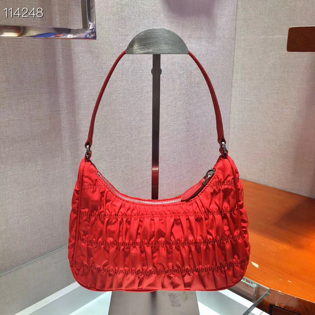 Prada Nylon and Saffiano leather mini bag 1NE204 red