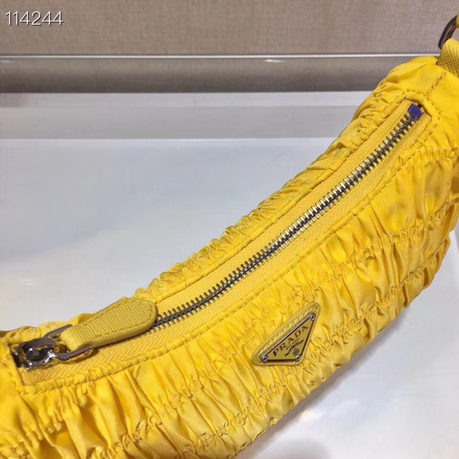 Prada Nylon and Saffiano leather mini bag 1NE204 yellow