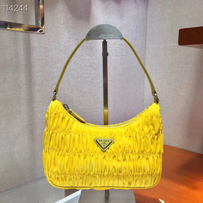 Prada Nylon and Saffiano leather mini bag 1NE204 yellow