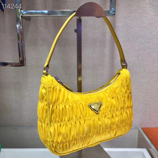 Prada Nylon and Saffiano leather mini bag 1NE204 yellow