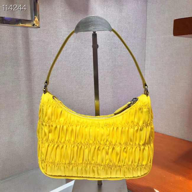 Prada Nylon and Saffiano leather mini bag 1NE204 yellow