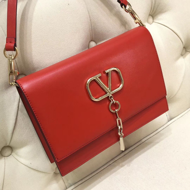 VALENTINO VLOCK Origianl leather shoulder bag 0909 red