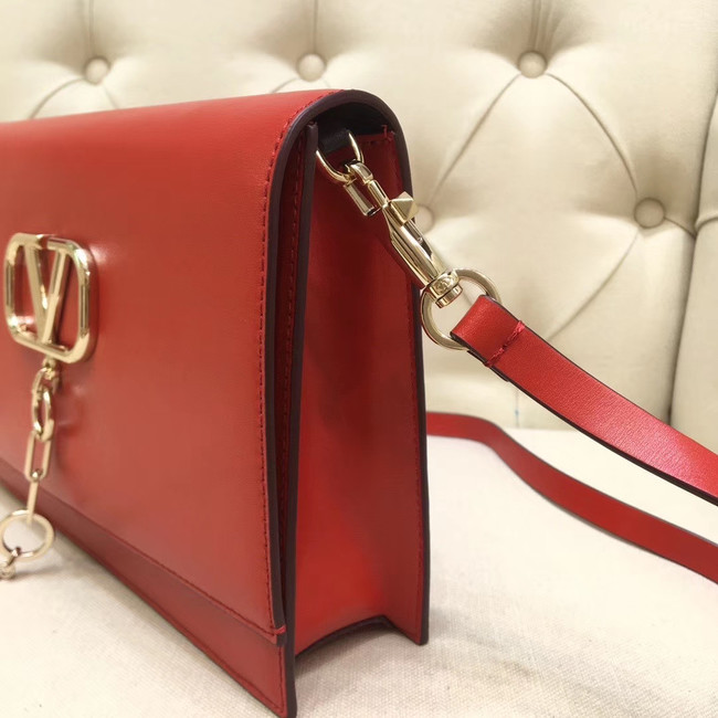 VALENTINO VLOCK Origianl leather shoulder bag 0909 red