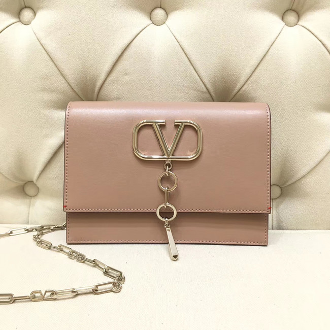 VALENTINO VLOCK Origianl leather shoulder bag 0910 light pink