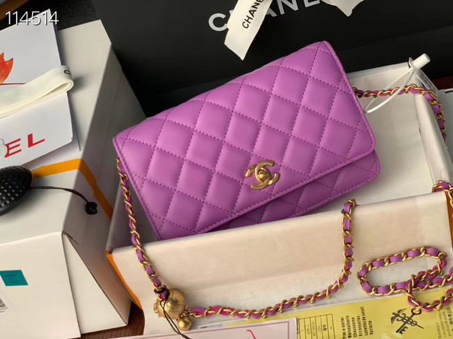 Chanel MINI Flap Bag Original Sheepskin Leather 33814 Lavender