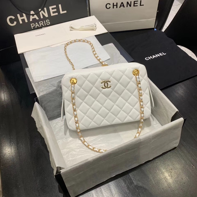 CHANEL 2020 New Style Original Leather AS1168 white