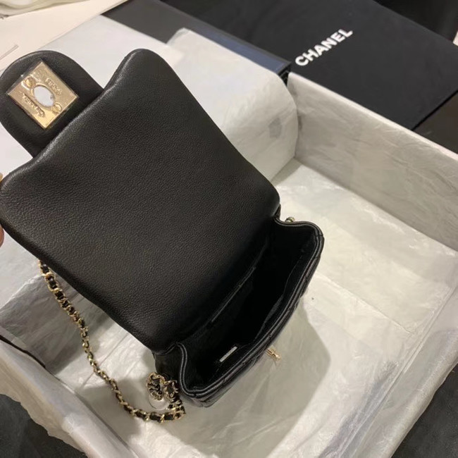 Chanel mini flap Imitation Pearls bag AS1345 black