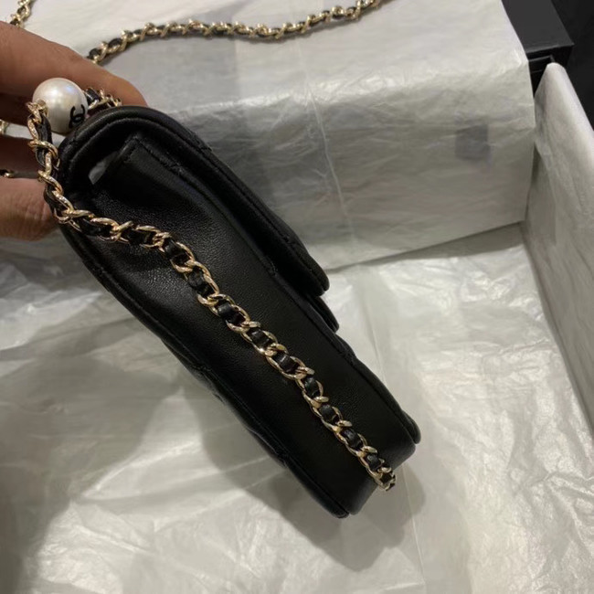 Chanel mini flap Imitation Pearls bag AS1345 black