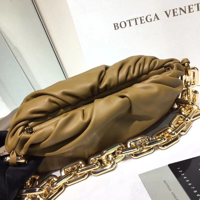 Bottega Veneta Nappa lambskin soft Shoulder Bag 620230 Khaki