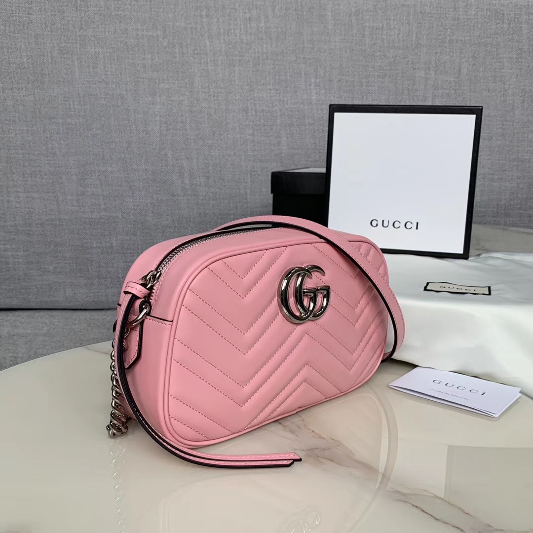 Gucci GG Marmont Matelasse Shoulder Bag 447632 light pink