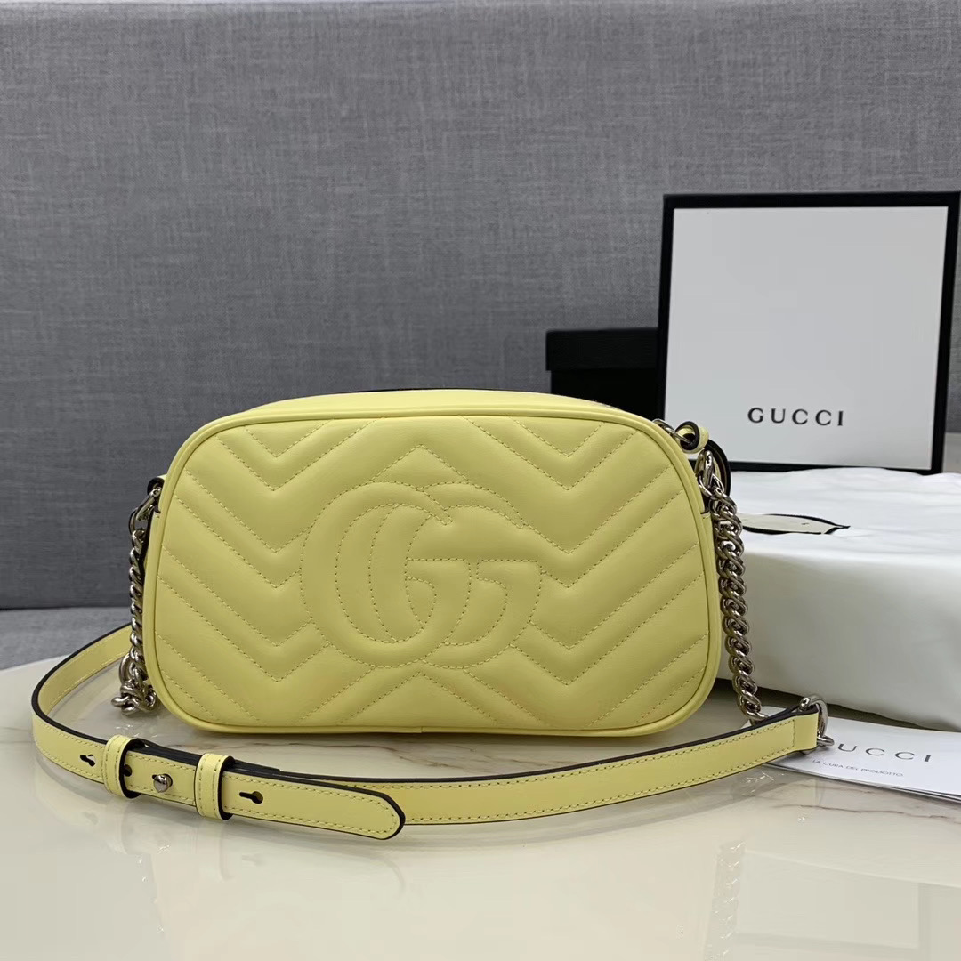 Gucci GG Marmont Matelasse Shoulder Bag 447632 yellow