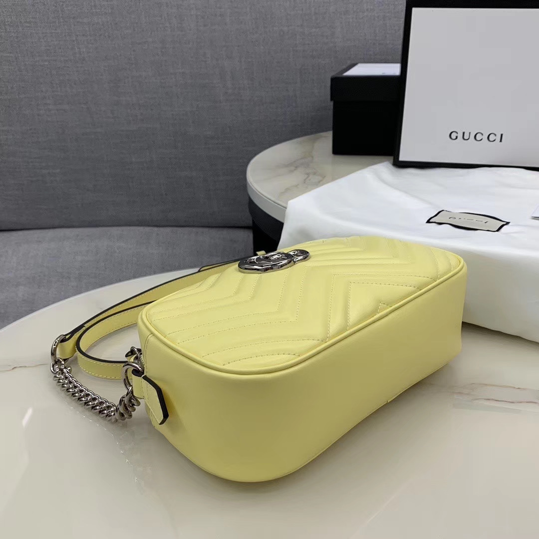 Gucci GG Marmont Matelasse Shoulder Bag 447632 yellow