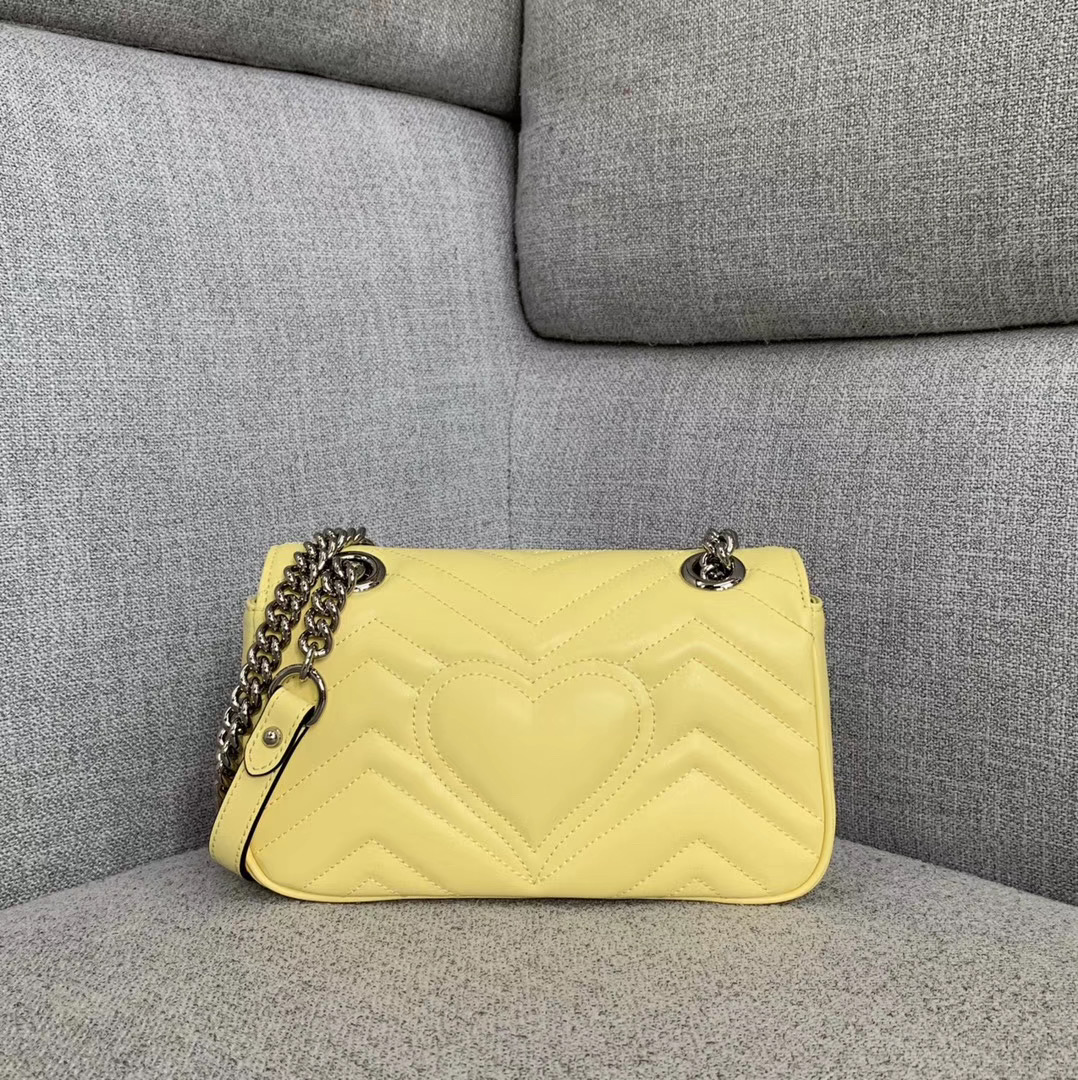 Gucci GG Marmont small shoulder bag 446744 yellow