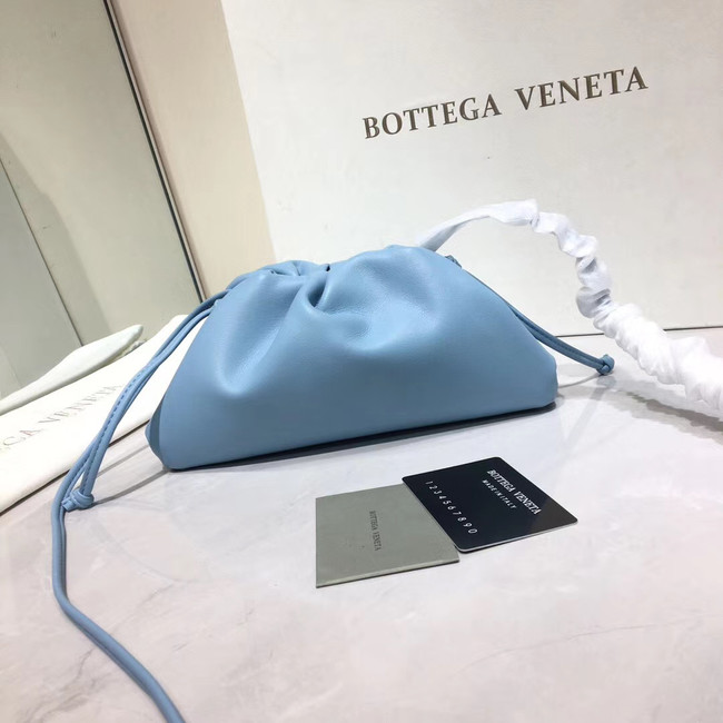 Bottega Veneta Nappa lambskin soft Shoulder Bag 98057 light blue