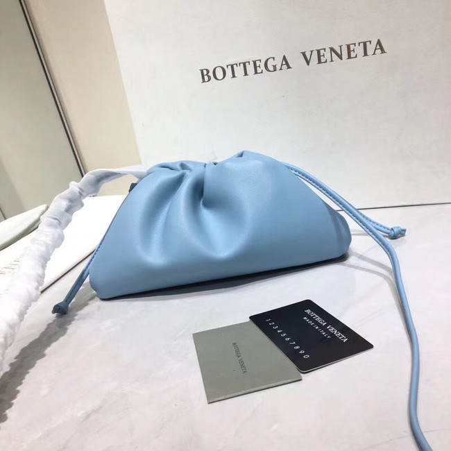 Bottega Veneta Nappa lambskin soft Shoulder Bag 98057 light blue