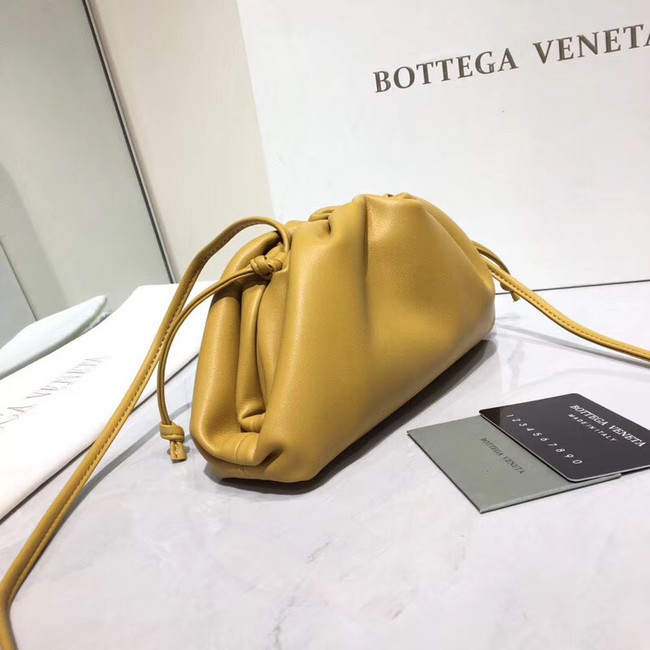 Bottega Veneta Nappa lambskin soft Shoulder Bag 98057 yellow