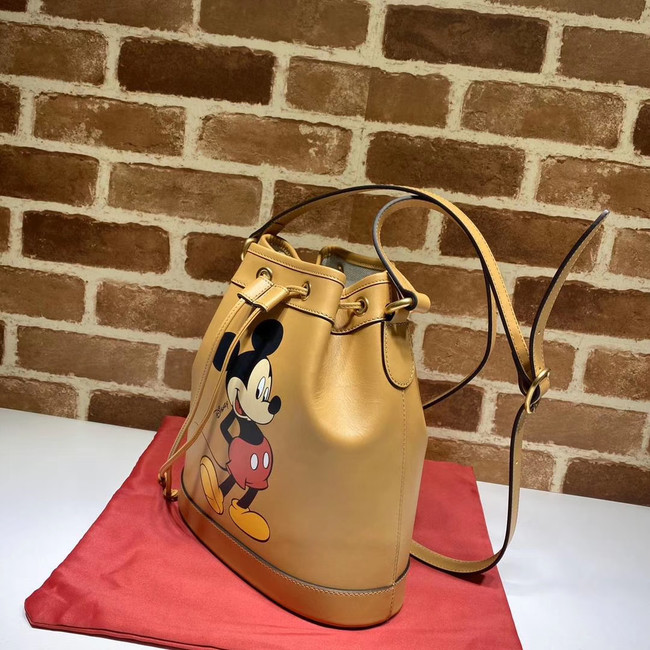 Gucci Disney x Mickey Mouse Small Bucket Bag 602692 Brown