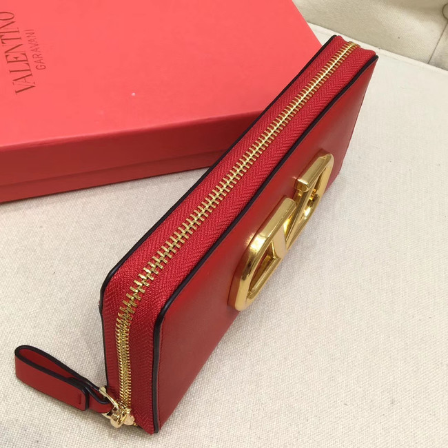 VALENTINO Origianl leather Zipped Wallet VG0088 red