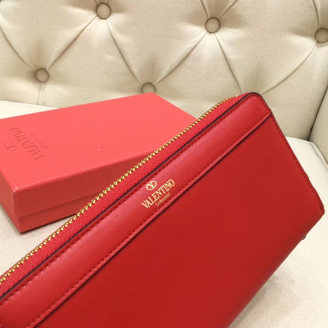 VALENTINO Origianl leather Zipped Wallet VG0088 red