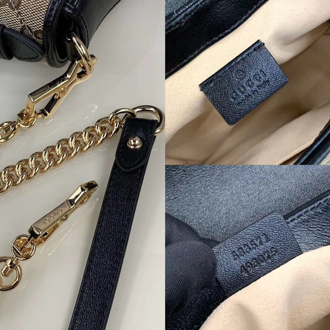 Gucci GG Supreme canvas Mini Top Handle Bag 583571 Black