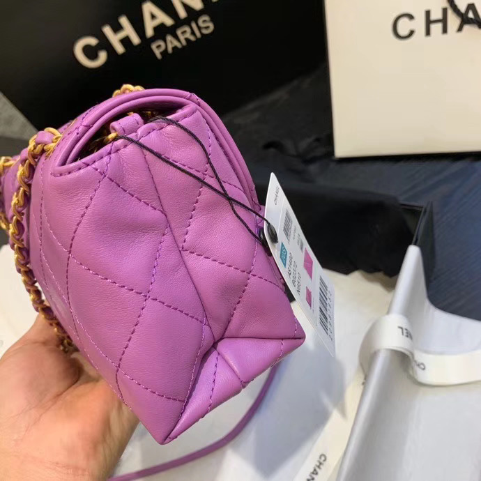 Chanel small Flap Bag Original Sheepskin Leather AS1490 Lavender