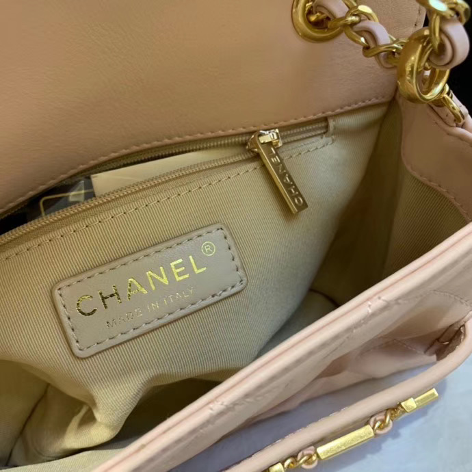 Chanel small Flap Bag Original Sheepskin Leather AS1490 light pink