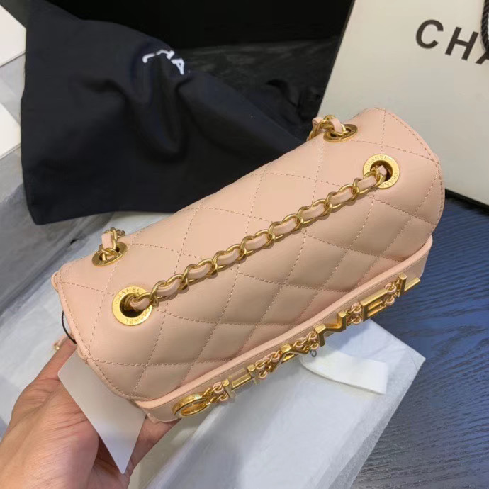 Chanel small Flap Bag Original Sheepskin Leather AS1490 light pink