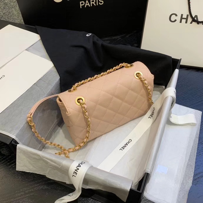 Chanel small Flap Bag Original Sheepskin Leather AS1490 light pink