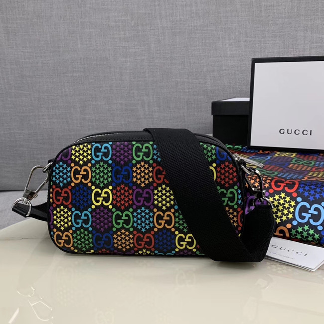 Gucci GG Psychedelic Canvas Messenger Bag 574886 black