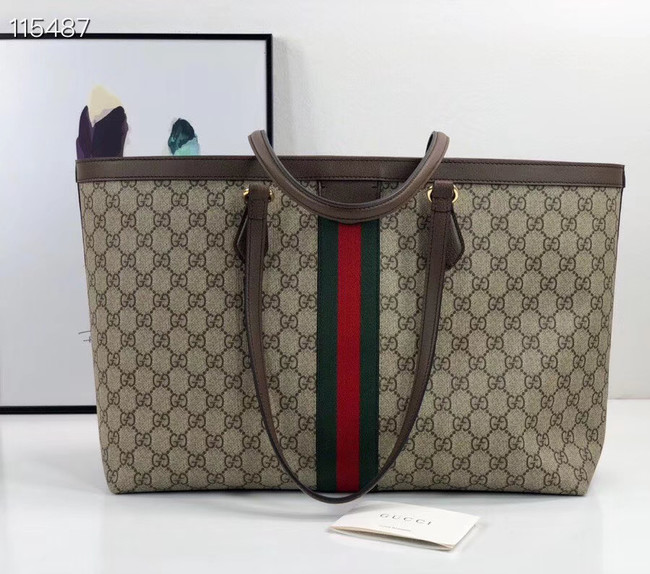 Gucci Ophidia series medium GG Tote Bag 631685 brown