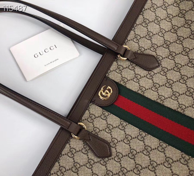 Gucci Ophidia series medium GG Tote Bag 631685 brown