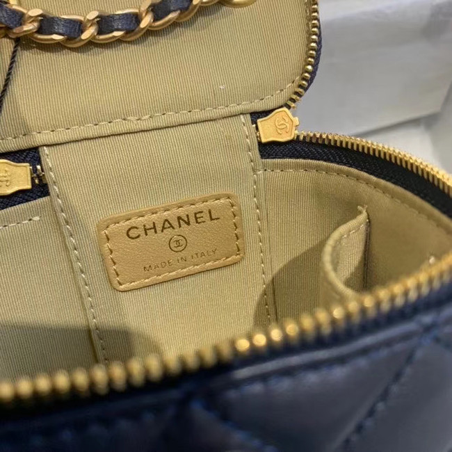Chanel Original Small classic chain box handbag AP1447 dark blue