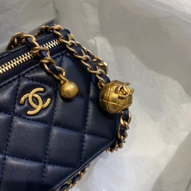 Chanel Original Small classic chain box handbag AP1447 dark blue