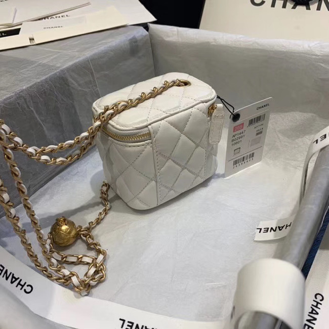 Chanel Original Small classic chain box handbag AP1447 white