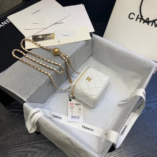 Chanel Original Small classic chain box handbag AP1447 white