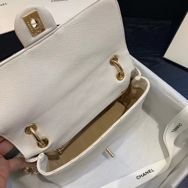 Chanel Original Soft Leather Small flap bag  AS1459 white