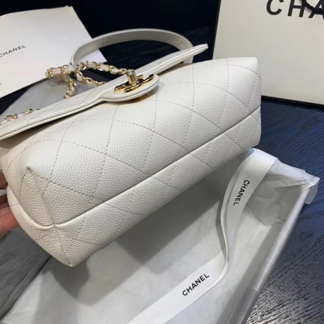 Chanel Original Soft Leather Small flap bag  AS1459 white