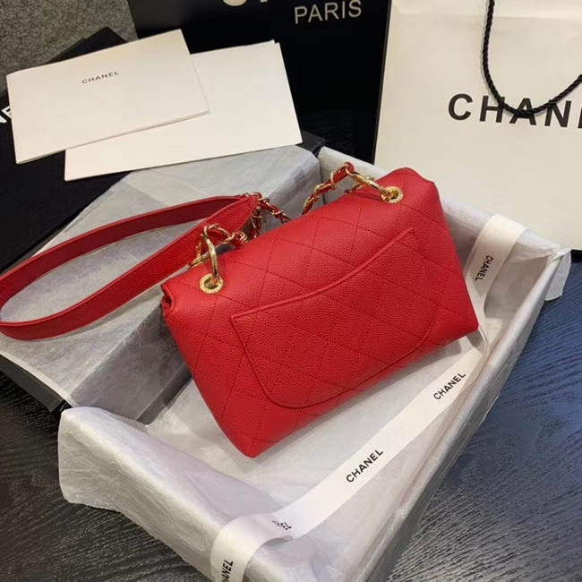 Chanel Original Soft Leather Small flap bag AS1459 red