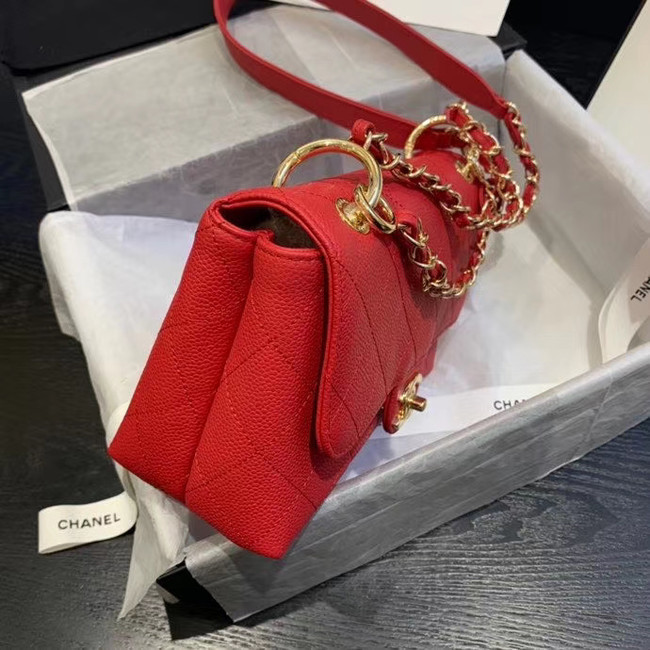 Chanel Original Soft Leather Small flap bag AS1459 red