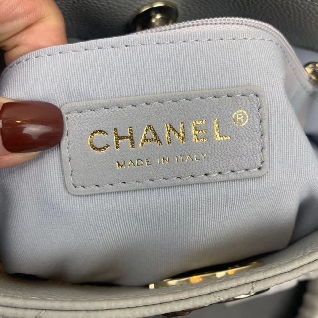 Chanel Small Calfskin hobo bag AS1461 grey