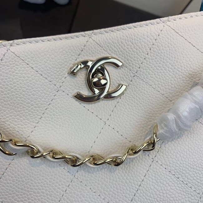 Chanel Small Calfskin hobo bag AS1461 white