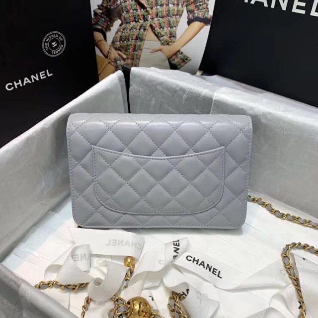 Chanel WOC Original Leather Golden Ball Flap cross-body bag B33818