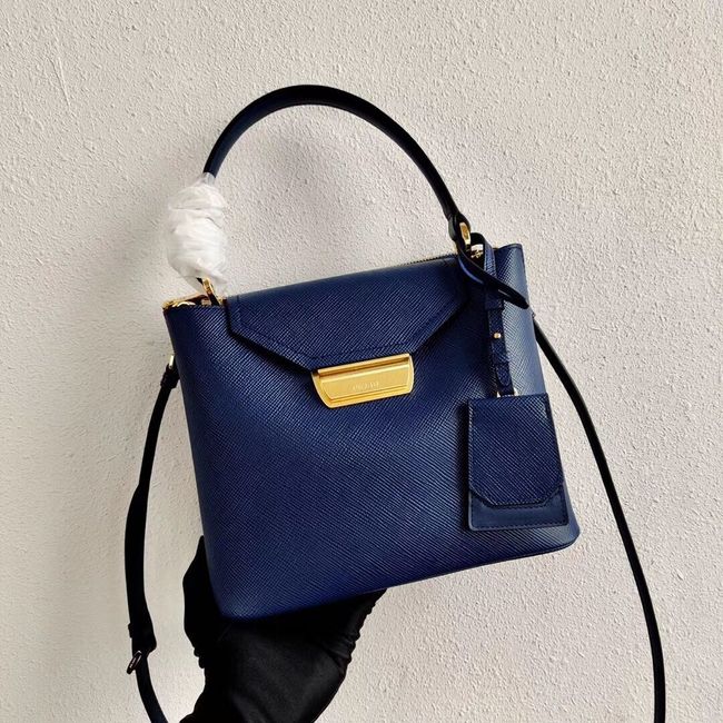 Prada Calf skin tote 1BN012 blue