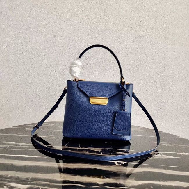 Prada Calf skin tote 1BN012 blue