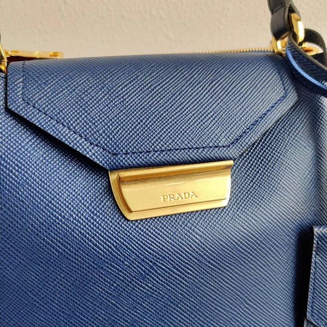 Prada Calf skin tote 1BN012 blue