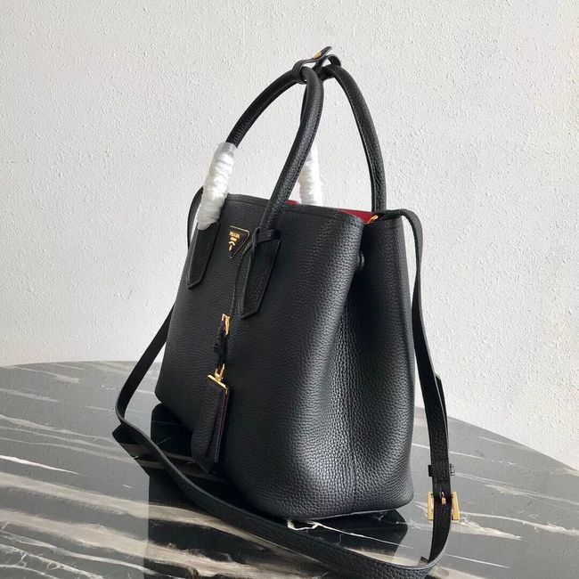 Prada Deer skin bag 1BG008 black&red