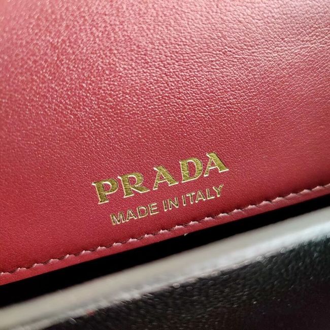 Prada Calf skin tote 1BN012 Burgundy