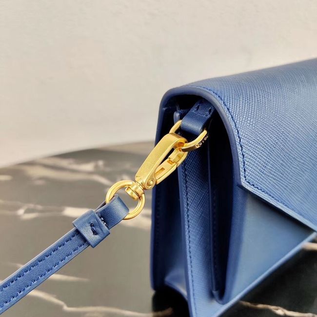 Prada Saffiano leather mini-bag 1BP020 blue