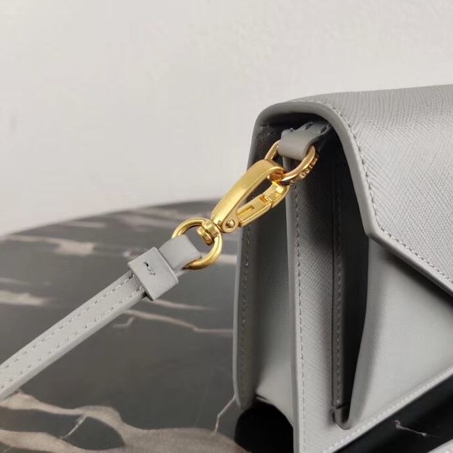 Prada Saffiano leather mini-bag 1BP020 grey