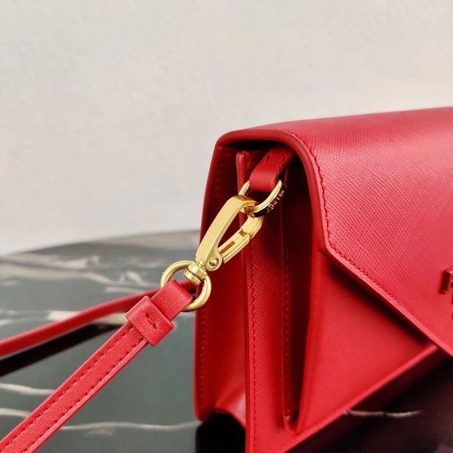 Prada Saffiano leather mini-bag 1BP020 red